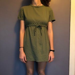 PrettyLittleThing green cotton dress, size 8